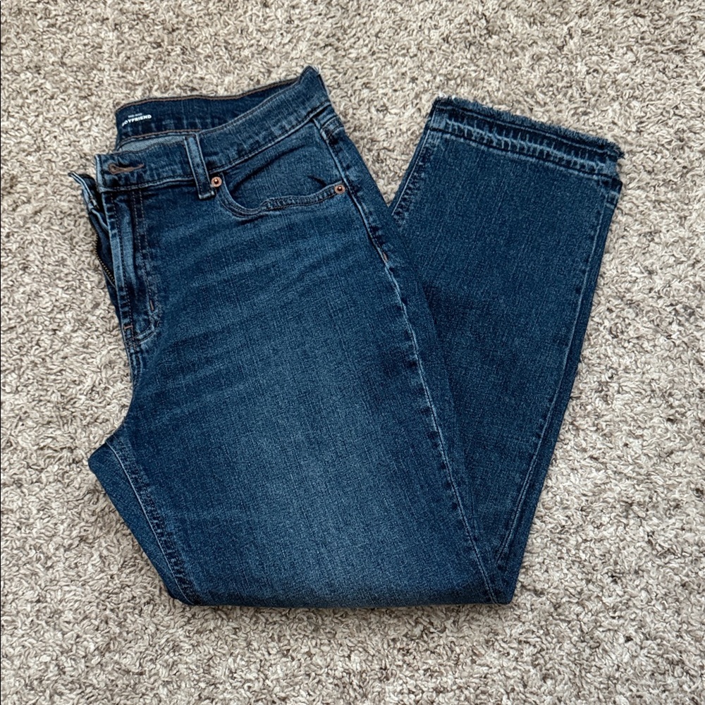 Old Navy Women's Boyfriend Jeans - Dark Blue